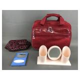 Avon Travel Bag, Cosmetic Bag + Vtg Avon Beauty