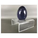 Fenton Periwinkle Egg Paperweight