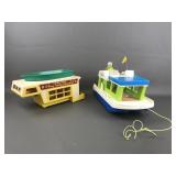 Vintage Fisher Price Ferry & Camper