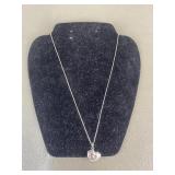 Sterling Silver Heart Locket With Diamond Accent