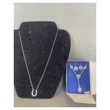 Sterling Silver Horse Shoe Necklace & Silver
