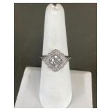 Sterling Silver & Genuine White Topaz Ring
