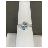 Sterling Silver Genuine Blue Topaz Ring