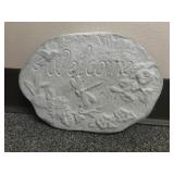 Welcome Dragonfly Garden Cast Concrete Plaque