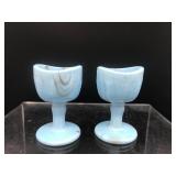 Vtg Mosser Slag Glass Eyewash Cups