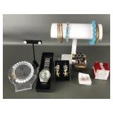Cubic zirconia lever back earrings & more Avon