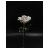Real Rose Dipped In Platinum By Living Gold