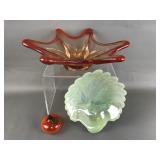 Vtg Murano-style Freeform Bowl & More