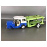 Vintage Buddy L Car And Nylint Trailer