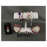 Ravishing red Avon ring & more Avon costume!