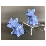 Rare French Bulldog Glass Figurines