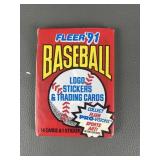 Sealed Fleer '91 Baseball Cards