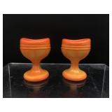 Vtg Mosser Glowing Amberina Cadmium Glass Eye Wash