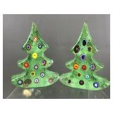 Murano Millefiori Christmas Tree Figurines