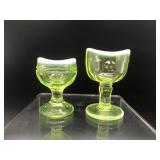Vintage Uranium Glass Eye Wash Cups
