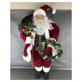 50in Santa w decorative wreath figurine