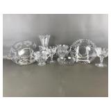 Fostoria? Chintz Etched Glass Dishes