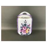 Vintage Limoges China Floral Jar With Lid
