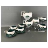 Unique Post Modern Signed Teapot & Tea Set