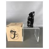 Fenton Art Glass Amethyst Grooming Cat Figurine