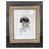 The Pink Ribbon Harrison Fisher Ornate Framed