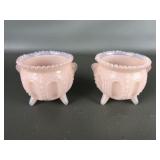 Vintage Glass Gypsy Pot Cauldron Toothpick Holders