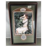 Framed Ophelia Print W Christina Rosetti Poem