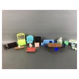 Vtg Marx Plastic Doll Furniture 7 More