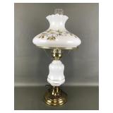 Vtg Gone With The Wind Milk Glass Hurricane Lamp