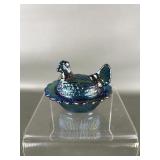 Vintage Mosser Carnival Glass Mini Hen On Nest