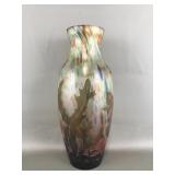 Art Nouveau Glass Emile Galle Style Koi Vase