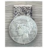1934 Peace Dollar 90% Silver Coin Money Clip