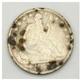 1853-o Seated Liberty Half Dollar 90% Silver Coin