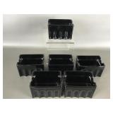 Vintage Black Amethyst Glass Sugar Packet Holders