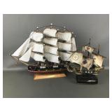 Bergantin Siglo Xviii & Santa Maria Model Ships