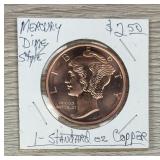 1oz Copper Round