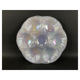 Vintage Iridescent Glass Oyster Platter