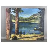 Halsey Lake - Arizona Signed Oil Painting