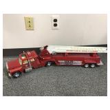 Vtg Nylint Aerial Hook-n-ladder Pressed Steel Toy