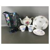 Carnival Glass Pitcher, Musical Tea Pot & More