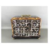Maitland-smith Mother Of Pearl Inlaid Caddy Box