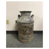 Vintage Detroit Mi Heavy Steel Farm Milk Can