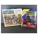 Vtg Kenner Dc Action Figure & 1980s Marvel Puzzle