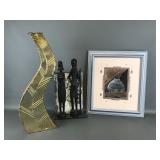 Vintage Hand-carved African Wood Sculpture & More