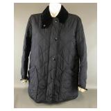 Black Burberry Diamond-quilted Barn Jacket