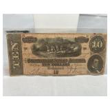 1864 Confederate $10 Bill
