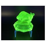 Vintage Rosso Uranium Glowing Glass Buffalo