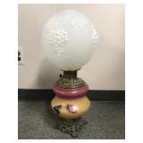 Antique Gone With The Wind Style Oil Lamp