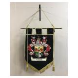 Bead Embroidered Irish Coat Of Arms Banner