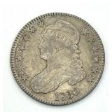 1830 Capped Bust Silver Half Dollar 50c